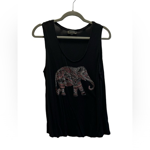 I Jeans by Buffalo Black and Red Elephant Tank Top - Picture 1 of 9